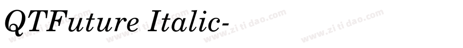 QTFuture Italic字体转换